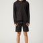 Stealth Hoodie Ribbed Black