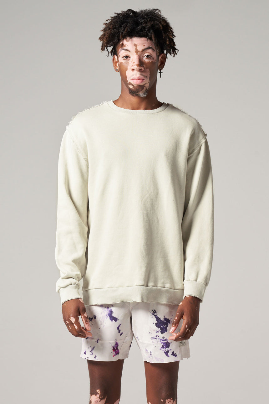 Max Distressed Sweatshirt Sand