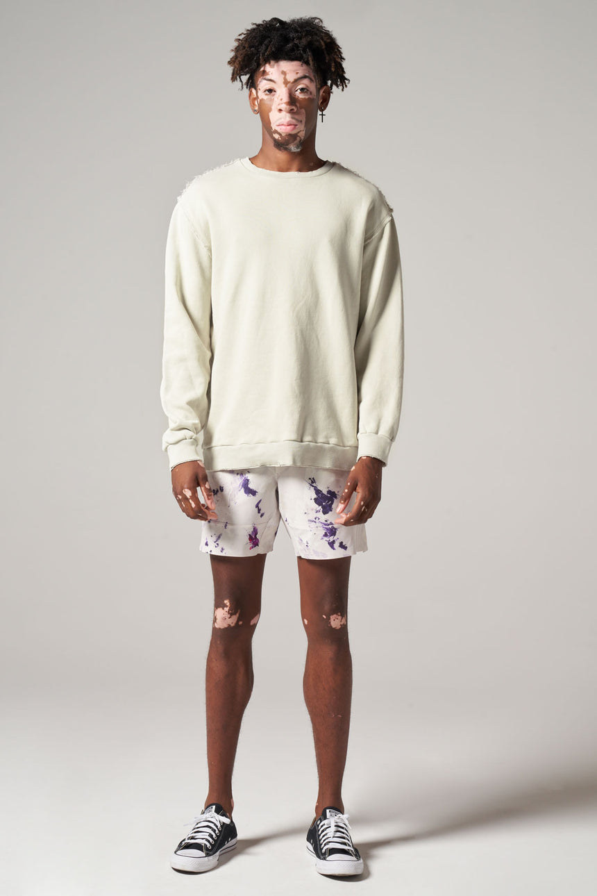 Max Distressed Sweatshirt Sand