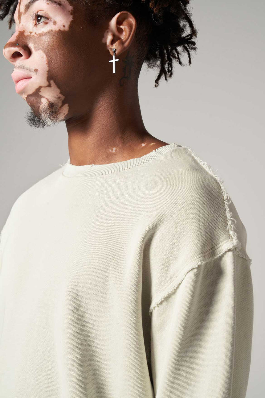Max Distressed Sweatshirt Sand