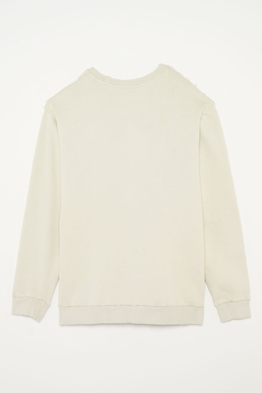 Max Distressed Sweatshirt Sand