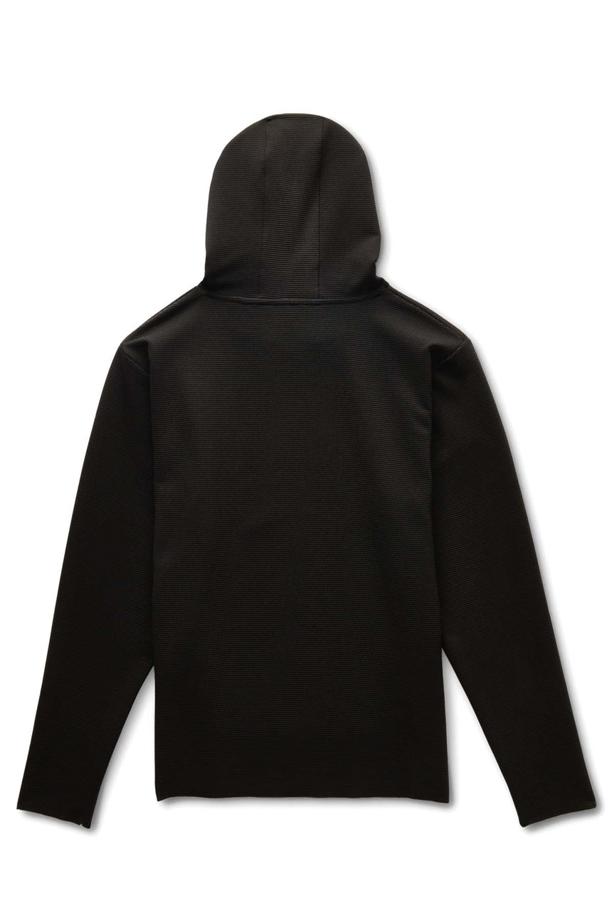 Stealth Hoodie Ribbed Black